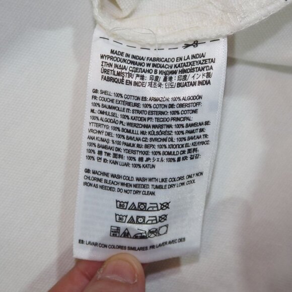 Vans Drill Chore Anorak Quarter Zip Antique White Men's M VN0A7SDI - Picture 6 of 10